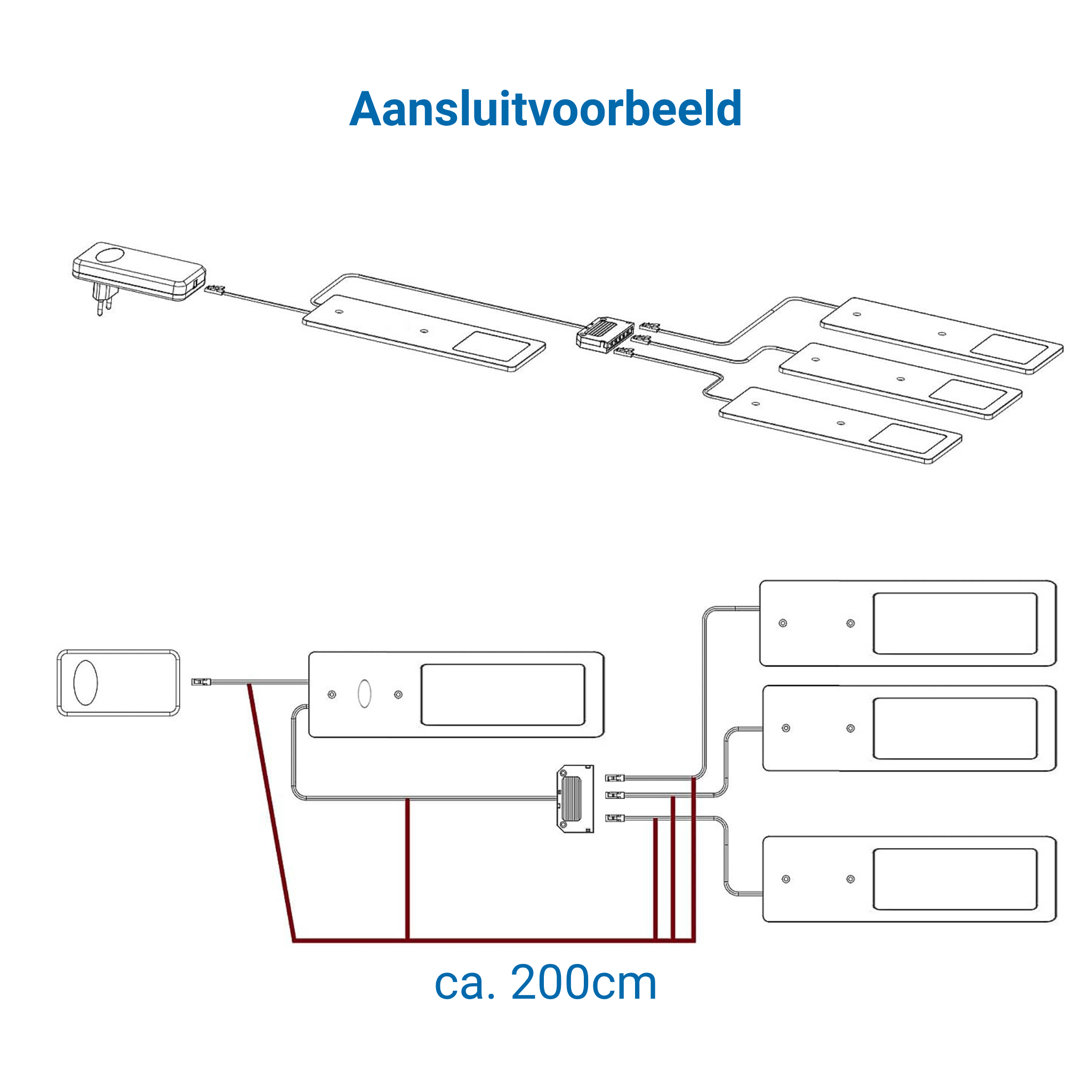 LED Keukenverlichting Onderbouw - Aluminium (2 PACK)
