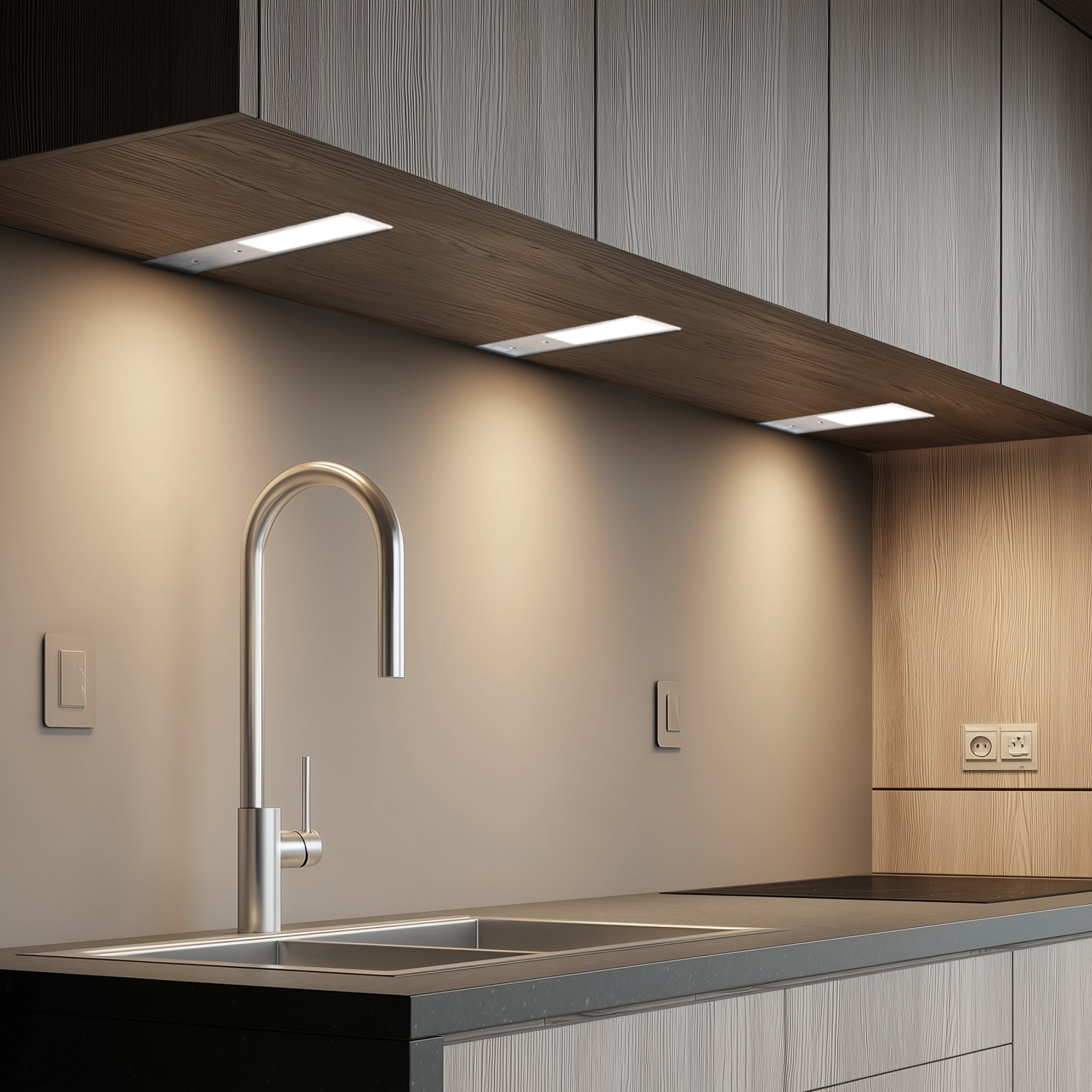 LED Keukenverlichting Onderbouw - Aluminium (2 PACK)